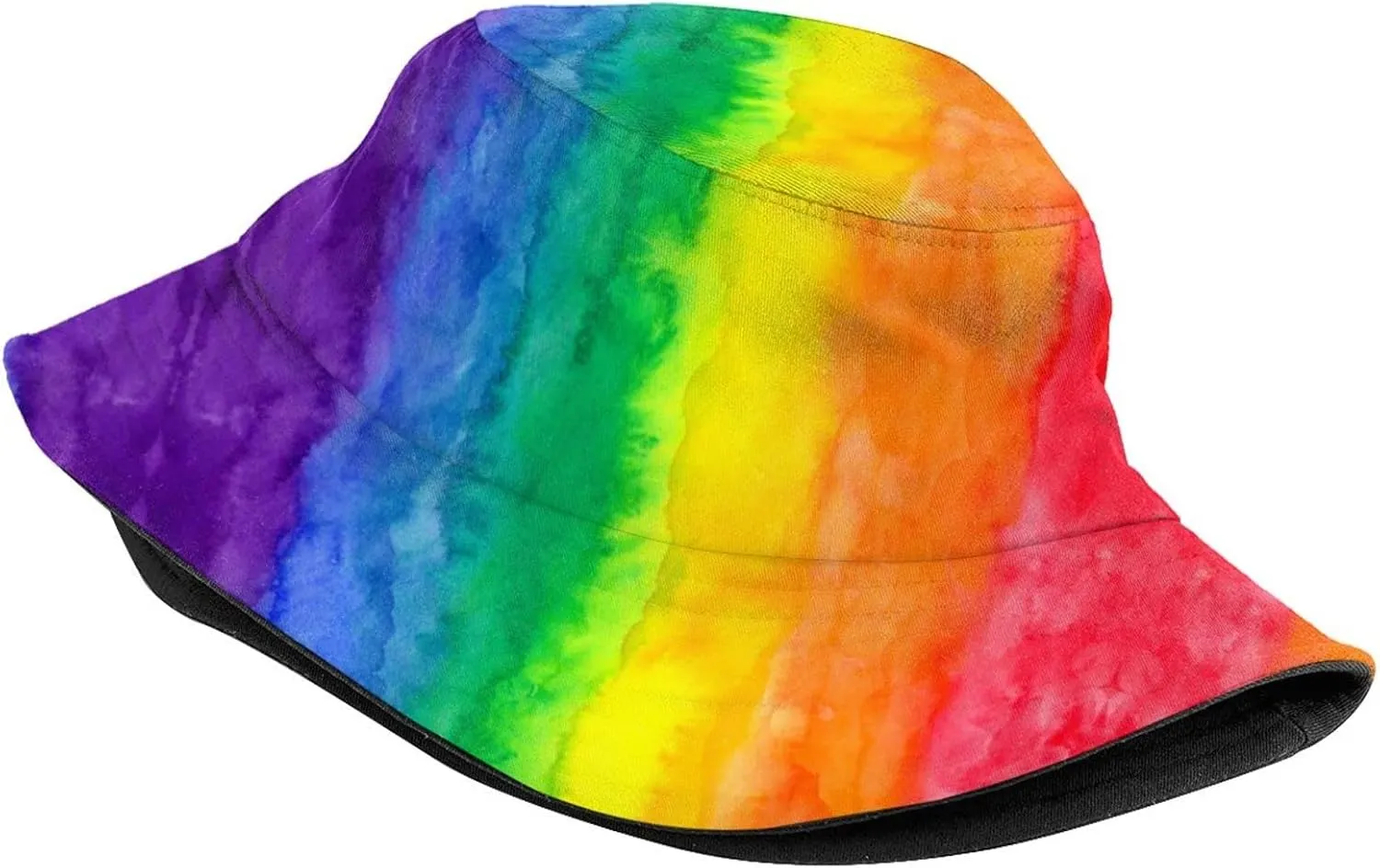 Rainbow LGBT Bucket Hats Fashion Gay Pride Sun Cap Packable Outdoor Fisherman Hat for Women Men