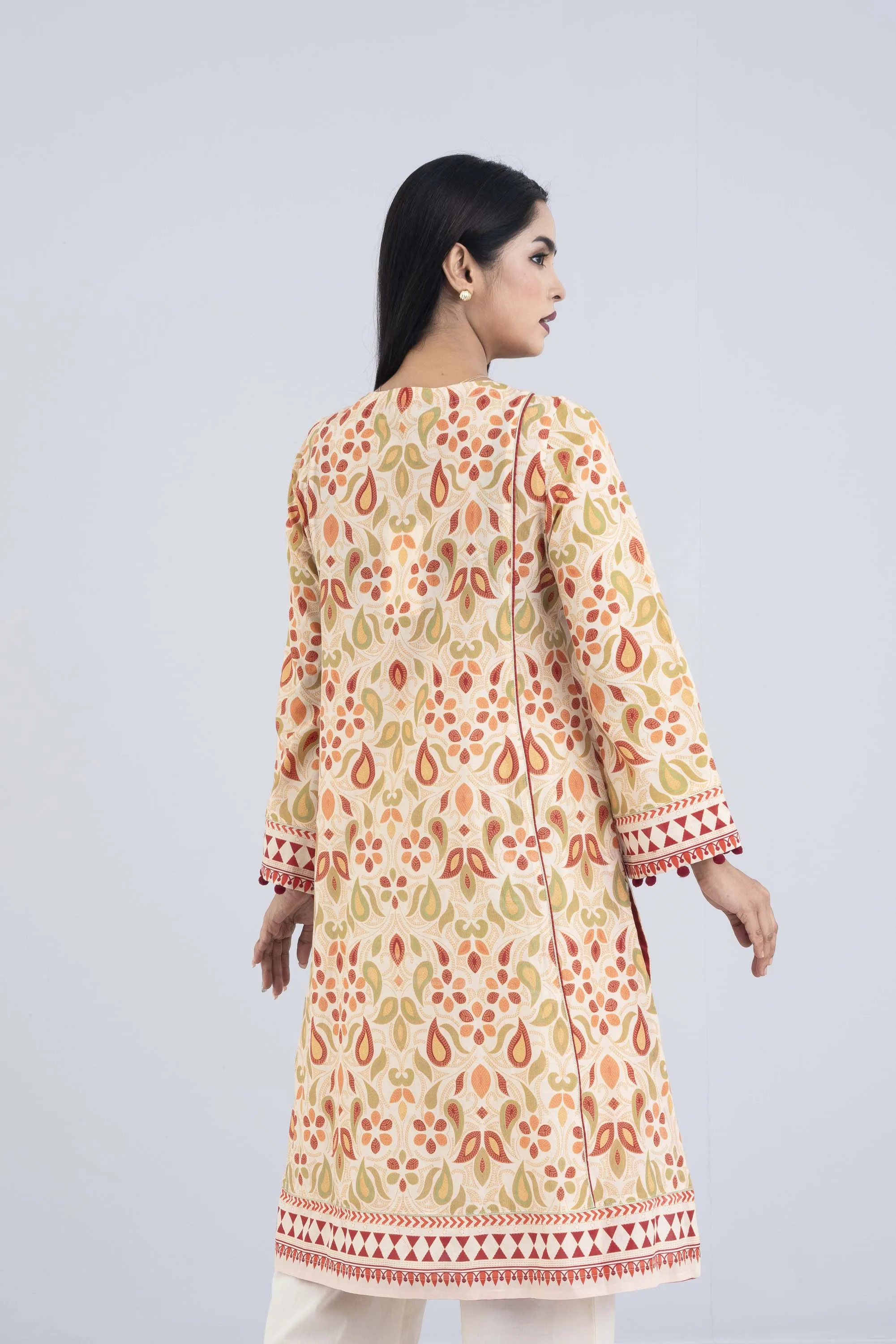 Ready-to-wear Three-Piece Lawn with Chiffon Dupatta