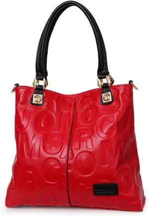 Real cowhide2025 large capacity bucket shoulder Crossbody women's handbag women's letter bag