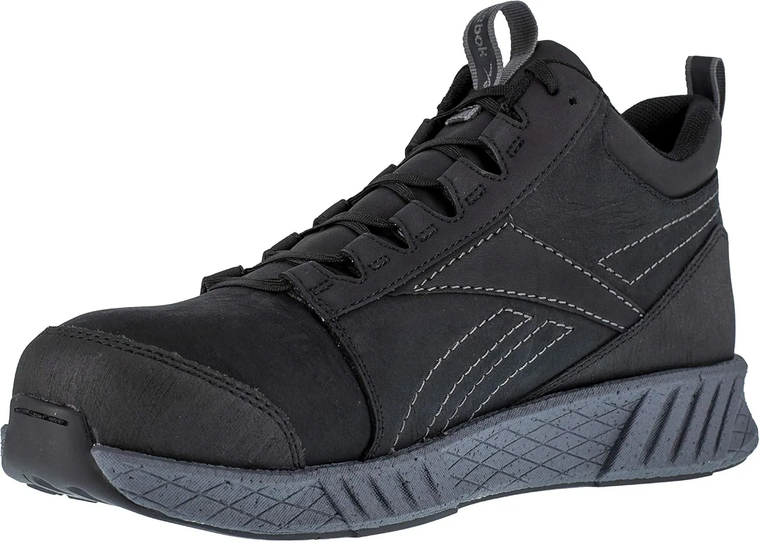 Reebok Men's Rb4302 Fusion Formidable Safety Composite Toe Athletic Work Mid Cut Shoe Black and Grey Industrial & Construction Boot