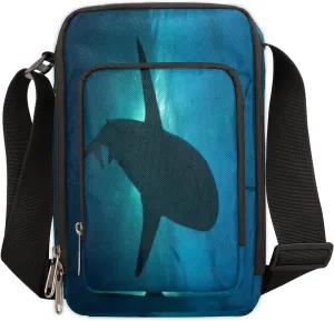 Reef Shark Crossbody Bags Trendy Cross Body Phone Wallet Shoulder Bag Sling Bags Small Travel Crossbody Bag with Adjustable Strap for Women and Men