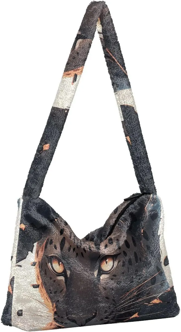 Retro Old Wood Texture Coral Marine Life Ladies Shoulder Bags, Soft Plush Bags, Book Totes for Women