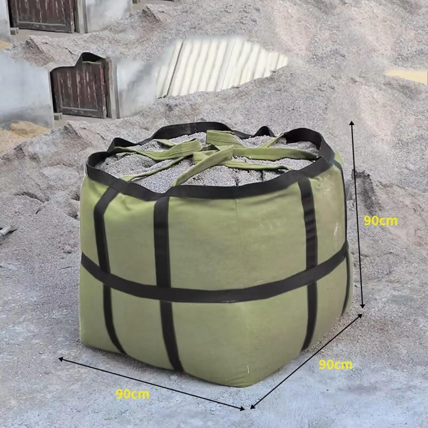 Reusable Lift Bag Durable Sling Lifting Bag Weaving Sail Bag Anti-Tear Strong Load Bearing Bag(Green)
