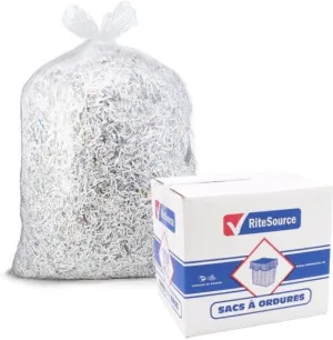 RiteSource - 30" X 24" X 60" Clear Strong Garbage Bags, 100/Roll - R15G302460