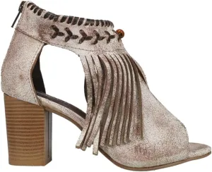 ROPER Women's Bettina Fringe Peep Toe Shootie Pumps Heeled Sandal