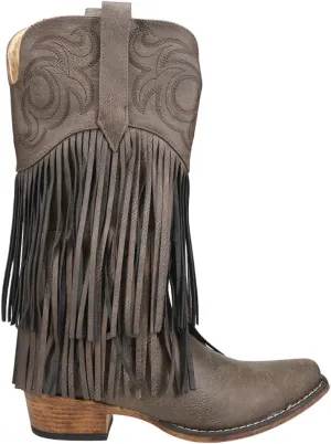 ROPER Womens Rickrack Snip Toe Casual Boots Mid Calf Low Heel 1-2" - Black