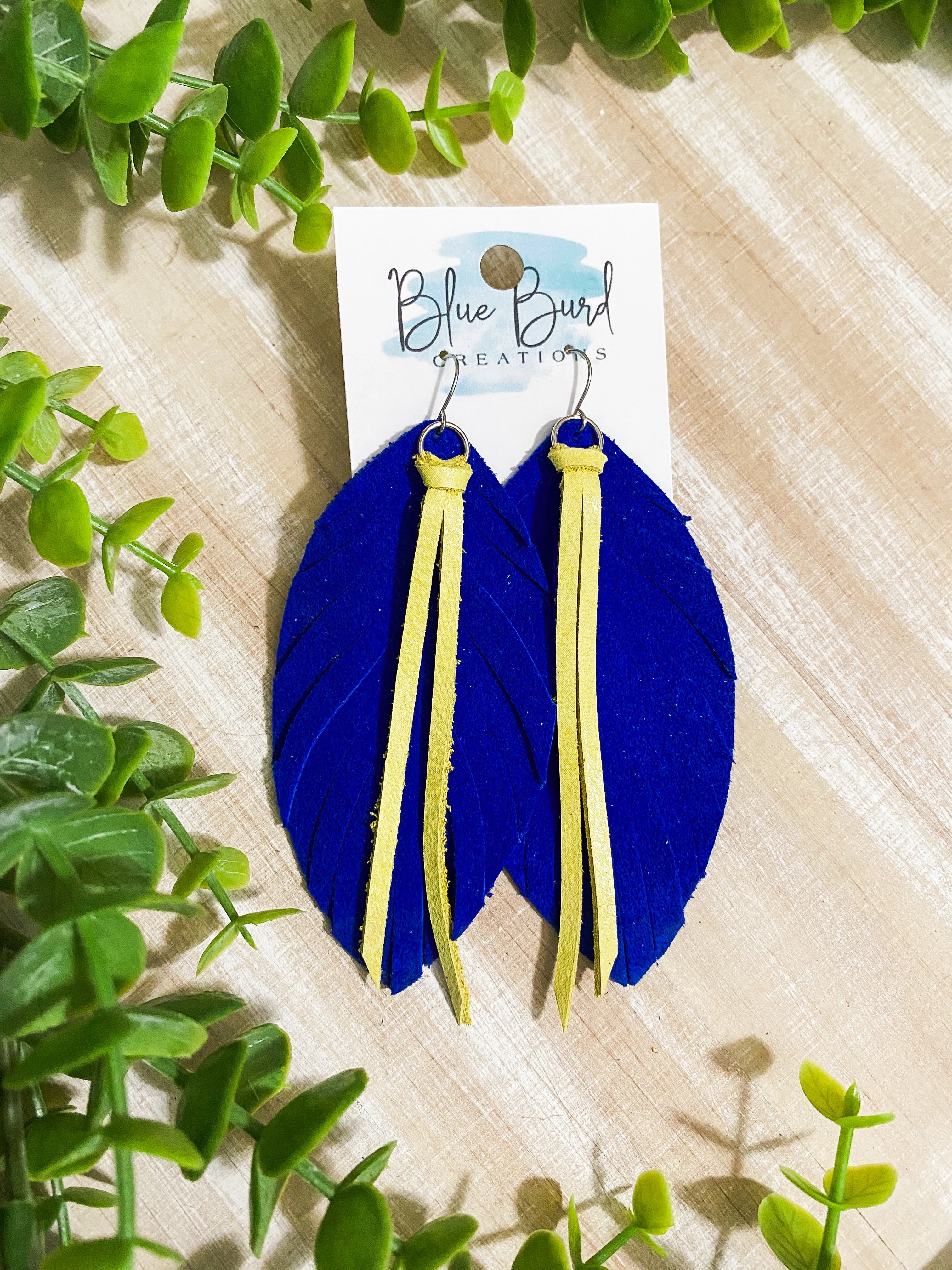 Royal Blur Suede Feather