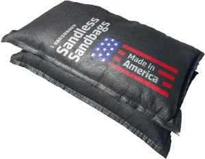 Sandbaggy 14" x 26" Water Activated Sandless Sandbags - Flood Barriers, Erosion Control (Black) - Made in The USA (1 Sandbag)