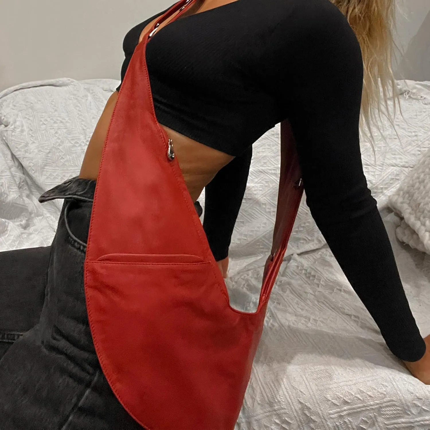 SASH Crossbody Bag - Leather Purse for Women - Travel Sling Bag with FRID-Protected Wallet