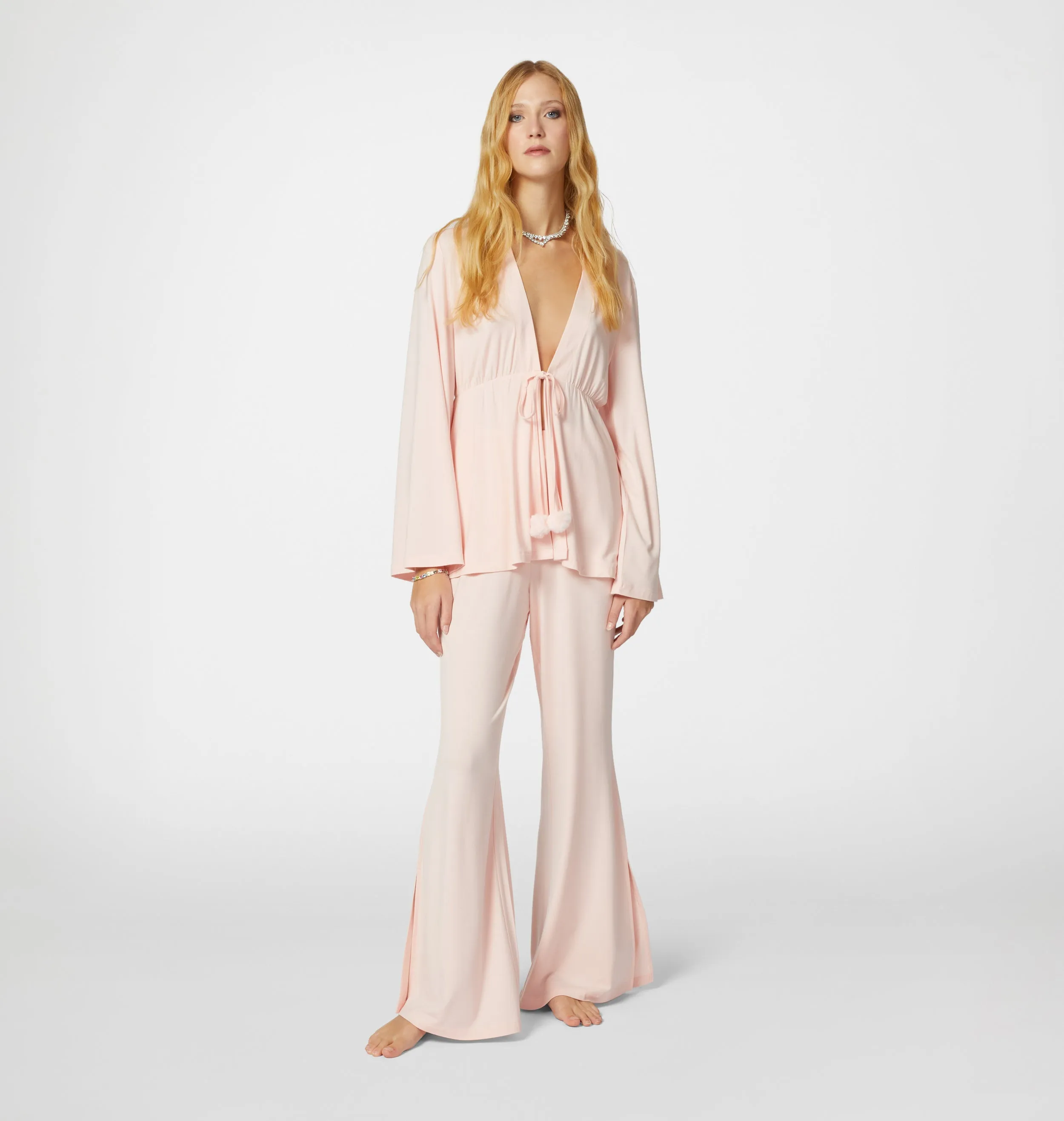 SATIN POM-PON PYJAMAS