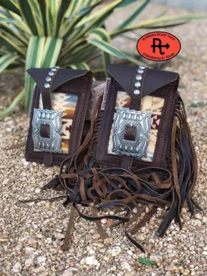 Shonto Wheatlands Inlaid Mini Saddle Bag with Large Buckle for Phone, Keys, Roping Powder, etc