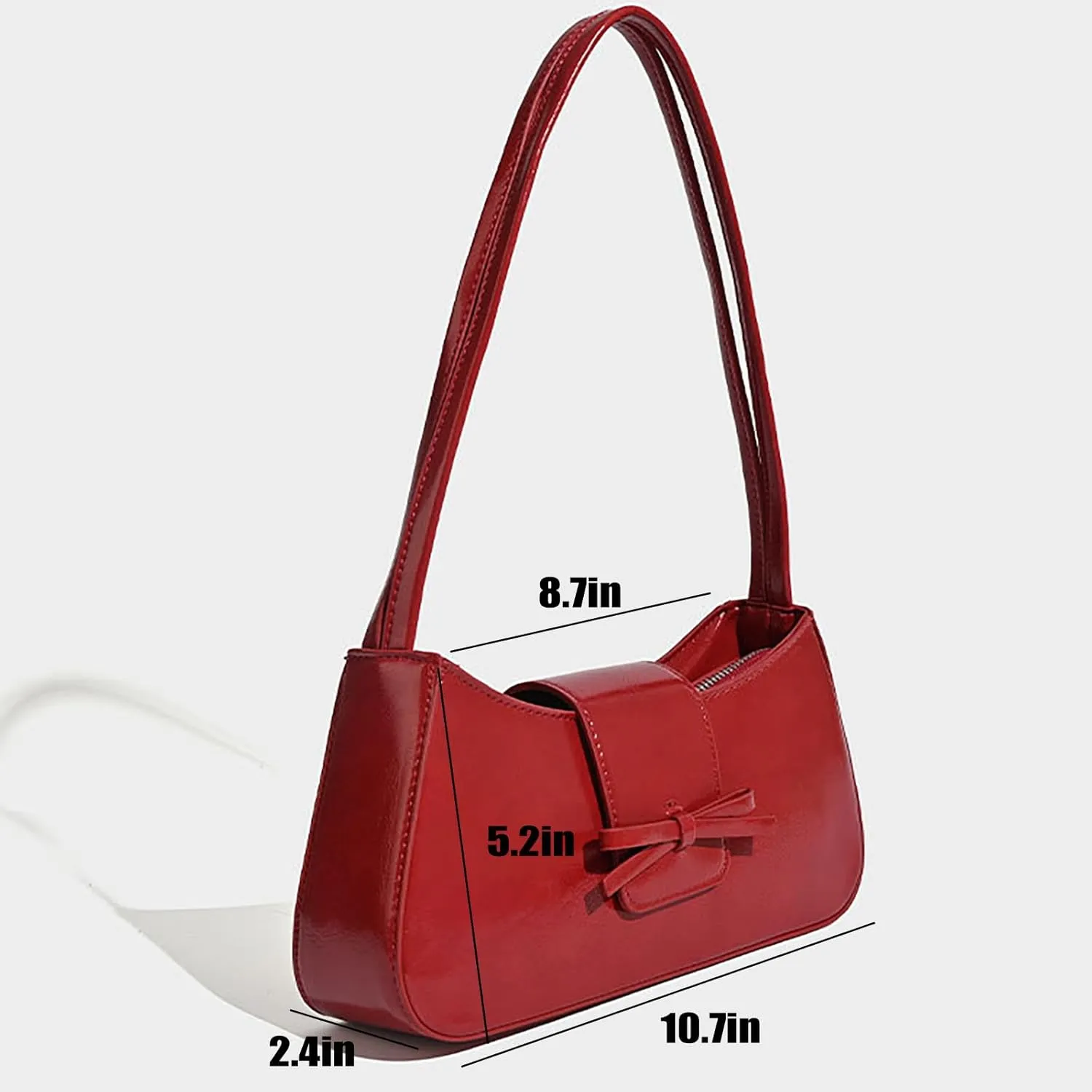 Shoulder Bags for Women,Coquette Bow Purse Trendy Y2K Purse PU Leather Hobo Handbag Cute Bag
