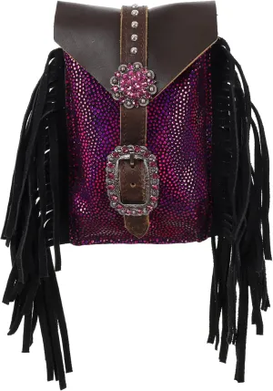 Showman Fuchsia Sunset Rear Cinch Saddle Bag