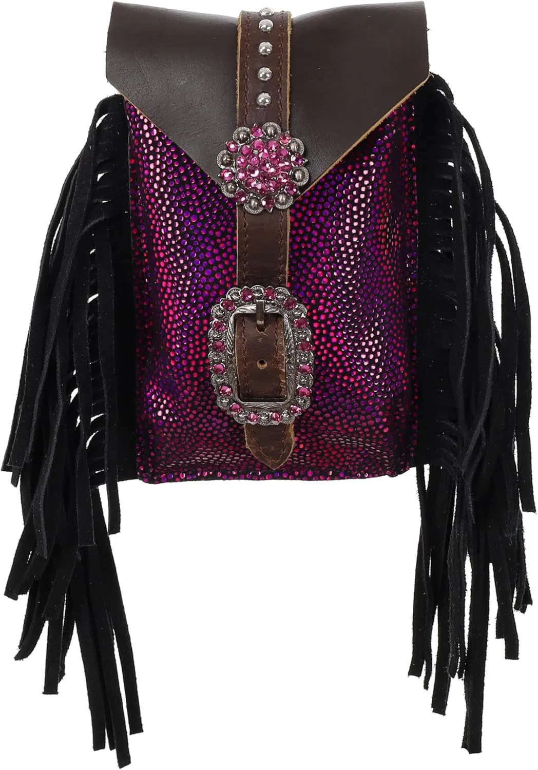 Showman Fuchsia Sunset Rear Cinch Saddle Bag