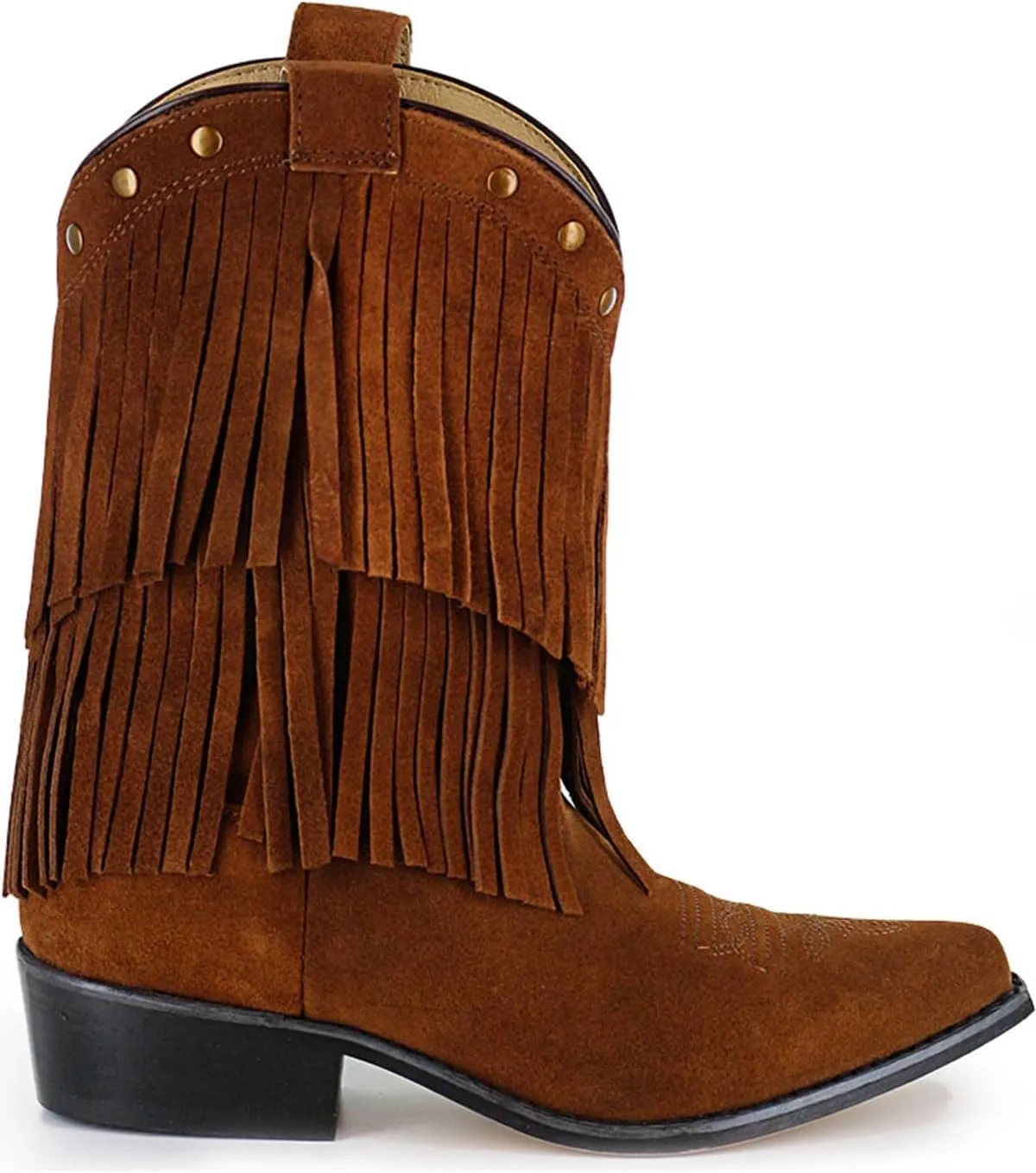 Shyanne Girls' Double-Fringe Western Boot Snip Toe - 43514C
