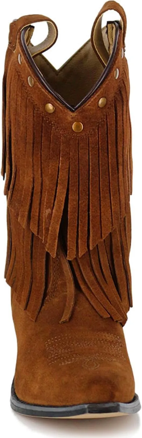 Shyanne Girls' Double-Fringe Western Boot Snip Toe - 43514C
