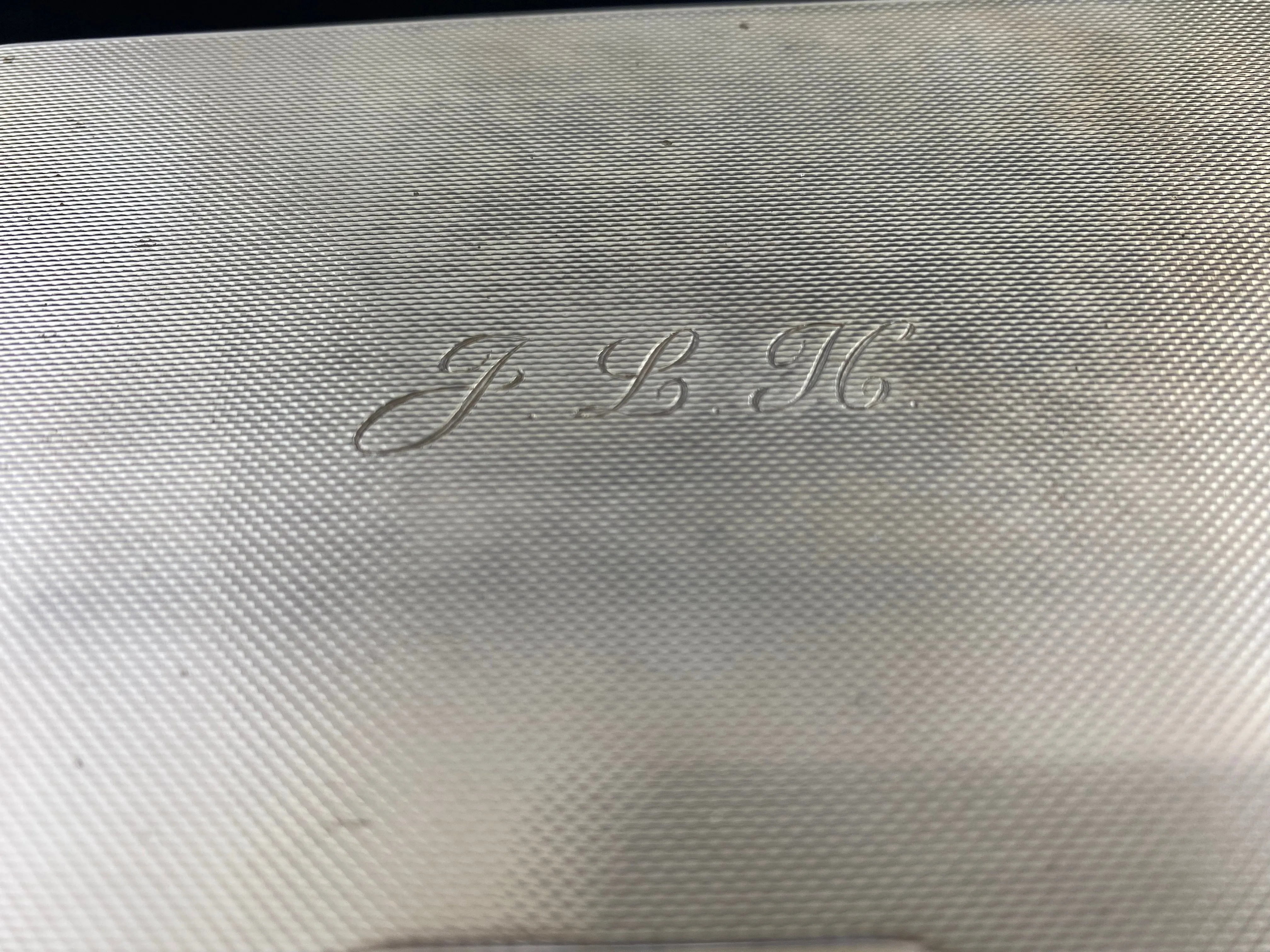 Silver Trinket Jewelry Box Sterling Monogrammed Birmingham British