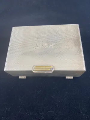 Silver Trinket Jewelry Box Sterling Monogrammed Birmingham British