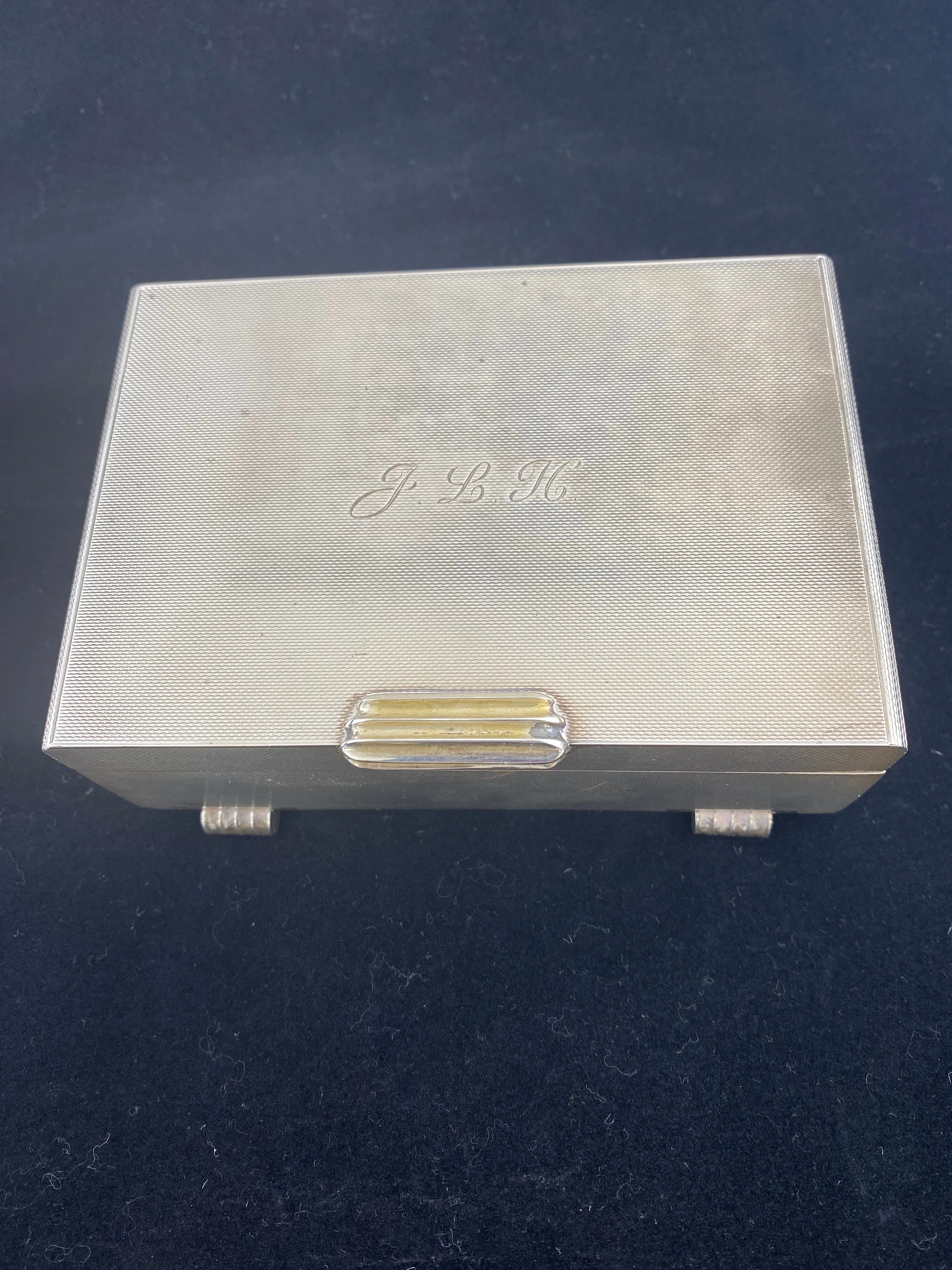 Silver Trinket Jewelry Box Sterling Monogrammed Birmingham British