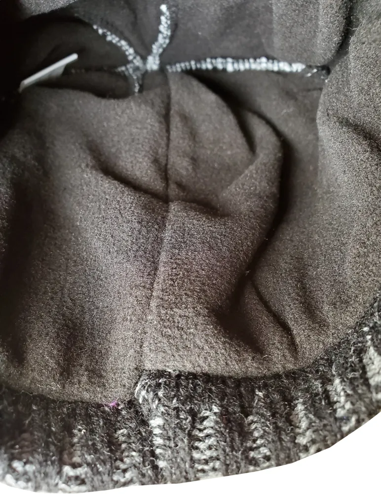 Six One 3 Interlok Fleece Lined Toque Grey Black Metallic Silver