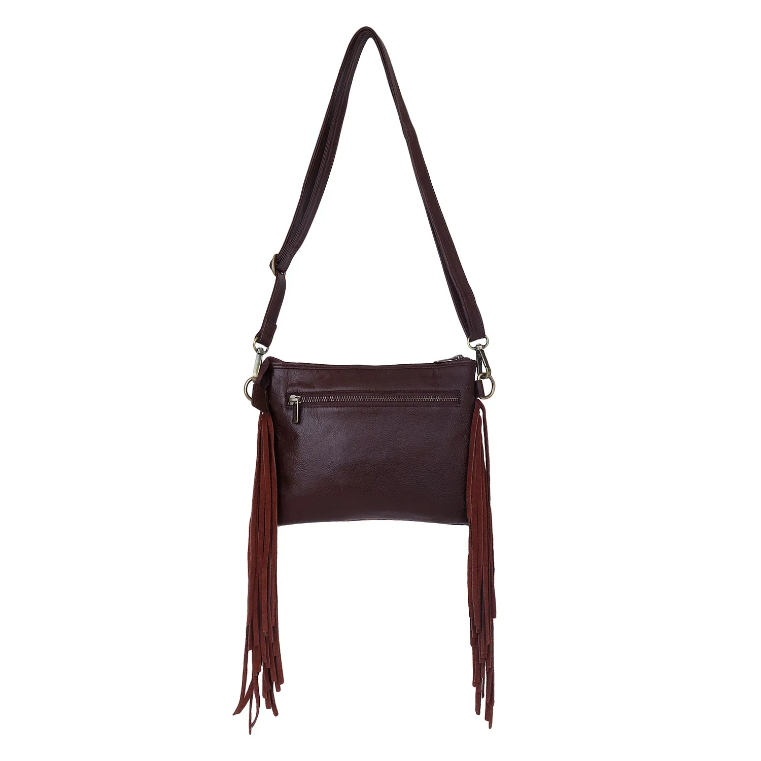 Sixtease's Abstract Aura Small Crossbody Bag: Unique Leather, Artistic Hairon Detail - Carry Your Creative Energy with Abstract Elegance! - (SB-7071)