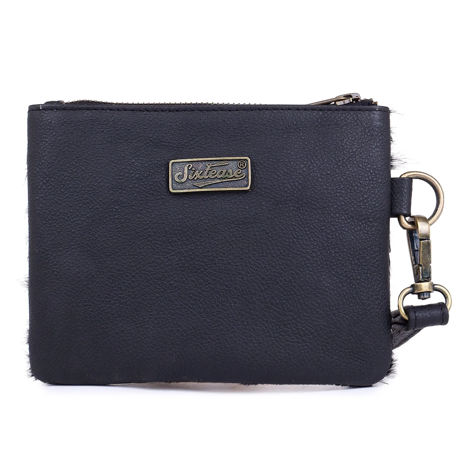 Sixtease's Rustic Treasures Wristlet: Vintage Leather, Rustic Hairon Design - Carry a Touch of Rustic Charm in Every Treasure! - (SB-7123)