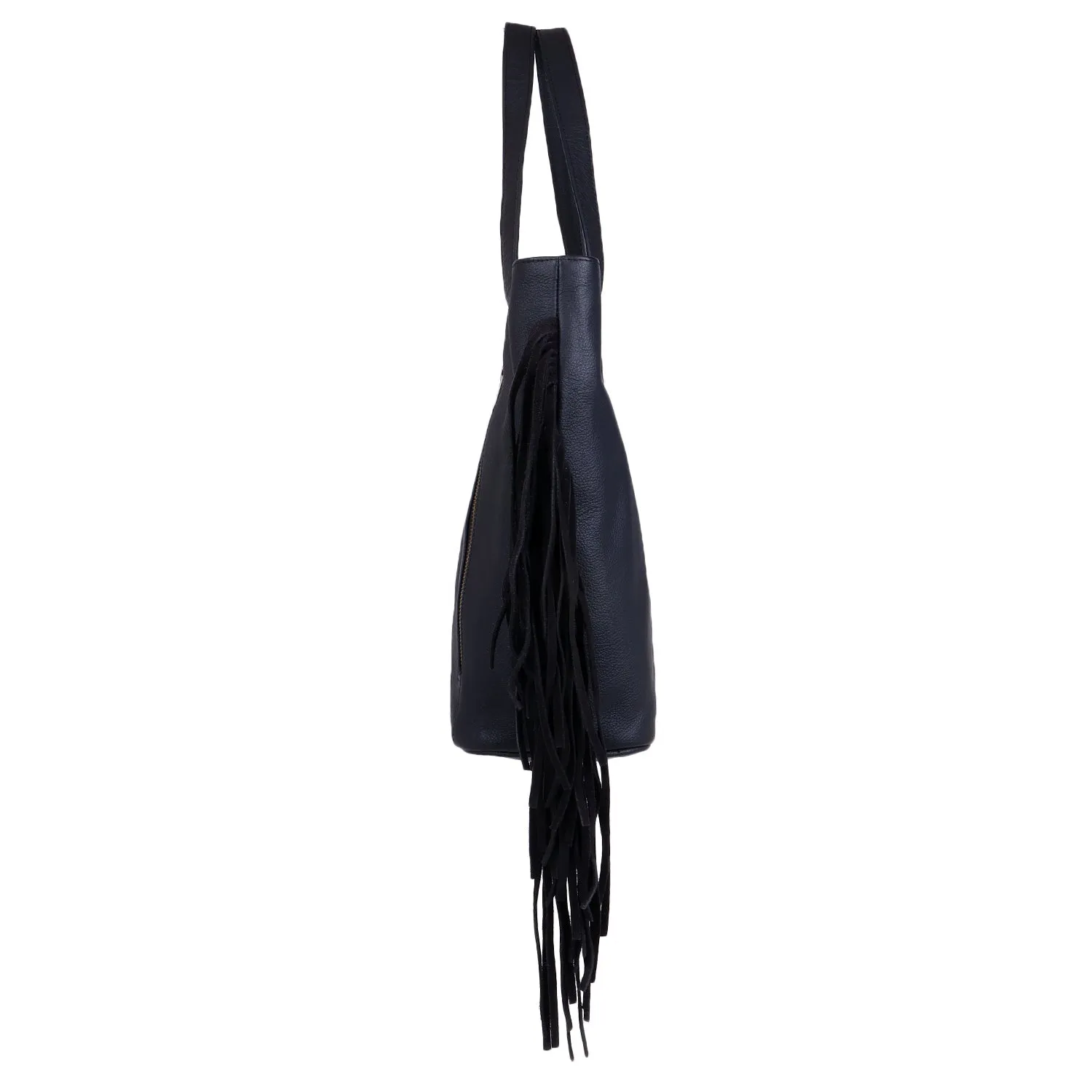 Sixtease's The Monochrome Mao Tote Bag: Sleek Leather, Unique Hair Detail - Make a Statement with Bold, Contemporary Style! (SB-7021)