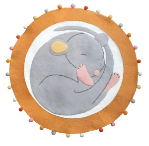 Sleepy Mouse Felt Rug