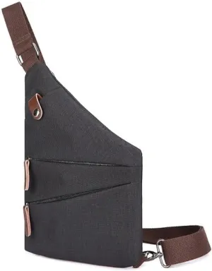Sling Bag, Crossbody Bags for Men Women Anti Theft Canvas Chest Bag with Adjustable Canvas Strap Water Resistant Travel Bag