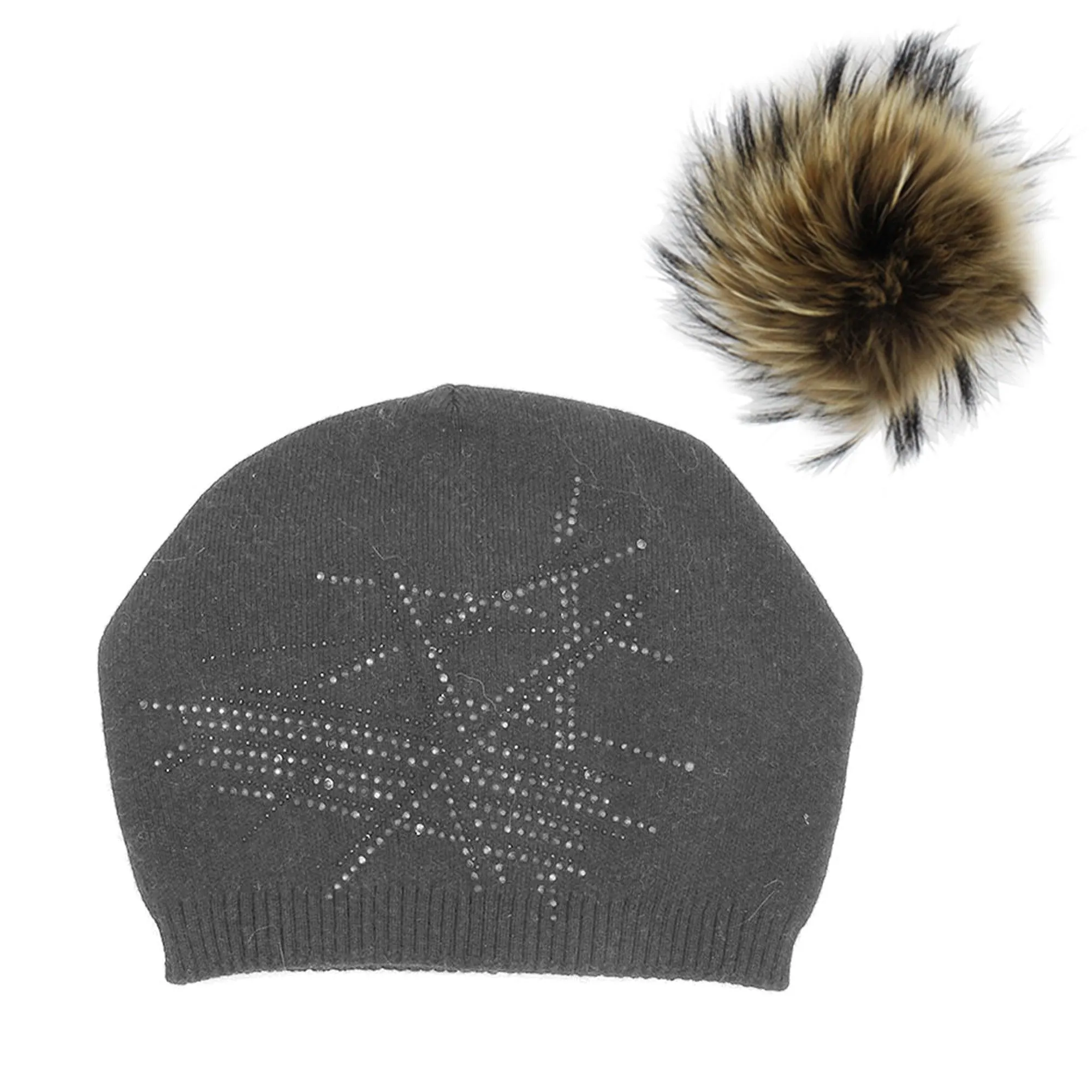Slouch Embellished Beanie (Snap On Pom Sold Separately)