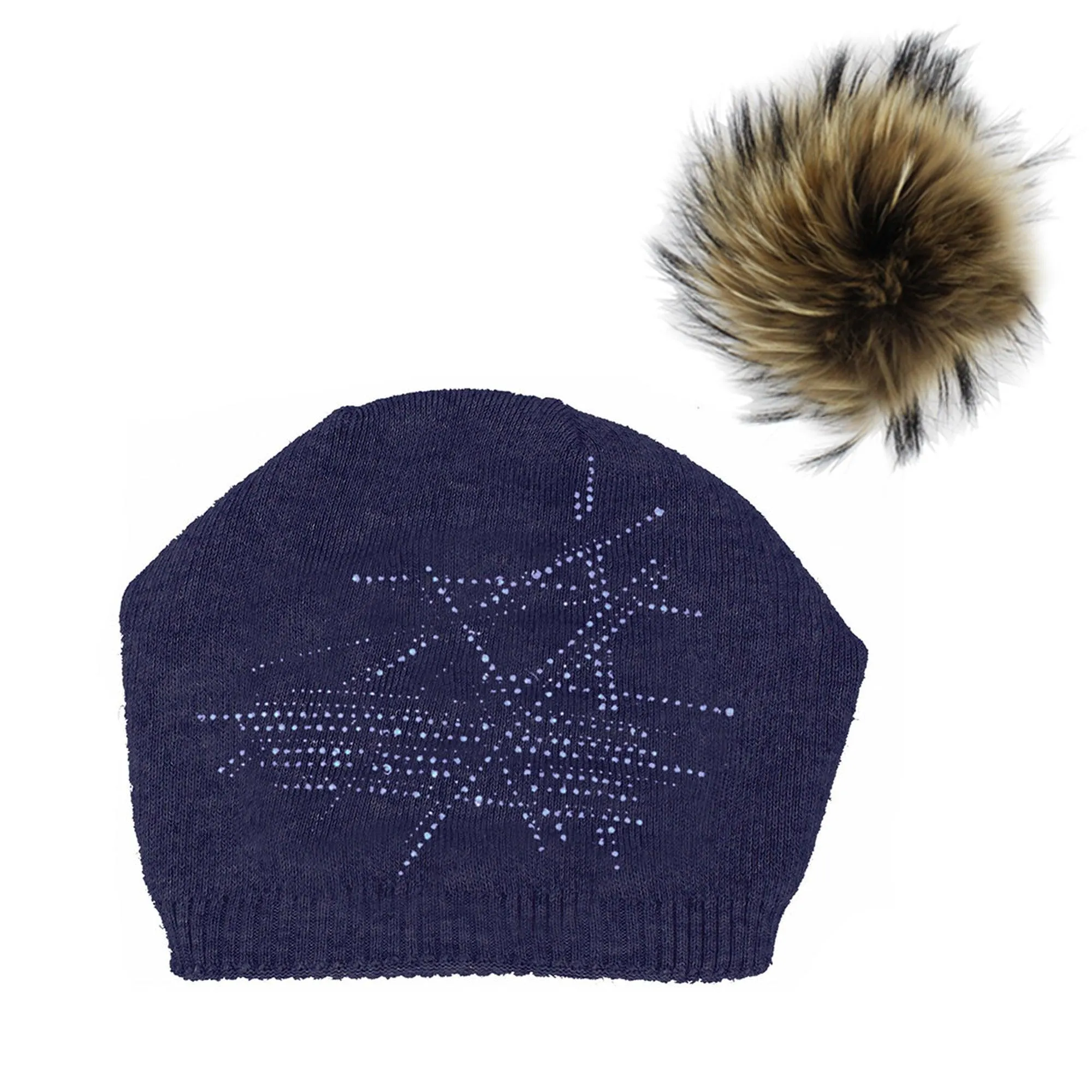 Slouch Embellished Beanie (Snap On Pom Sold Separately)