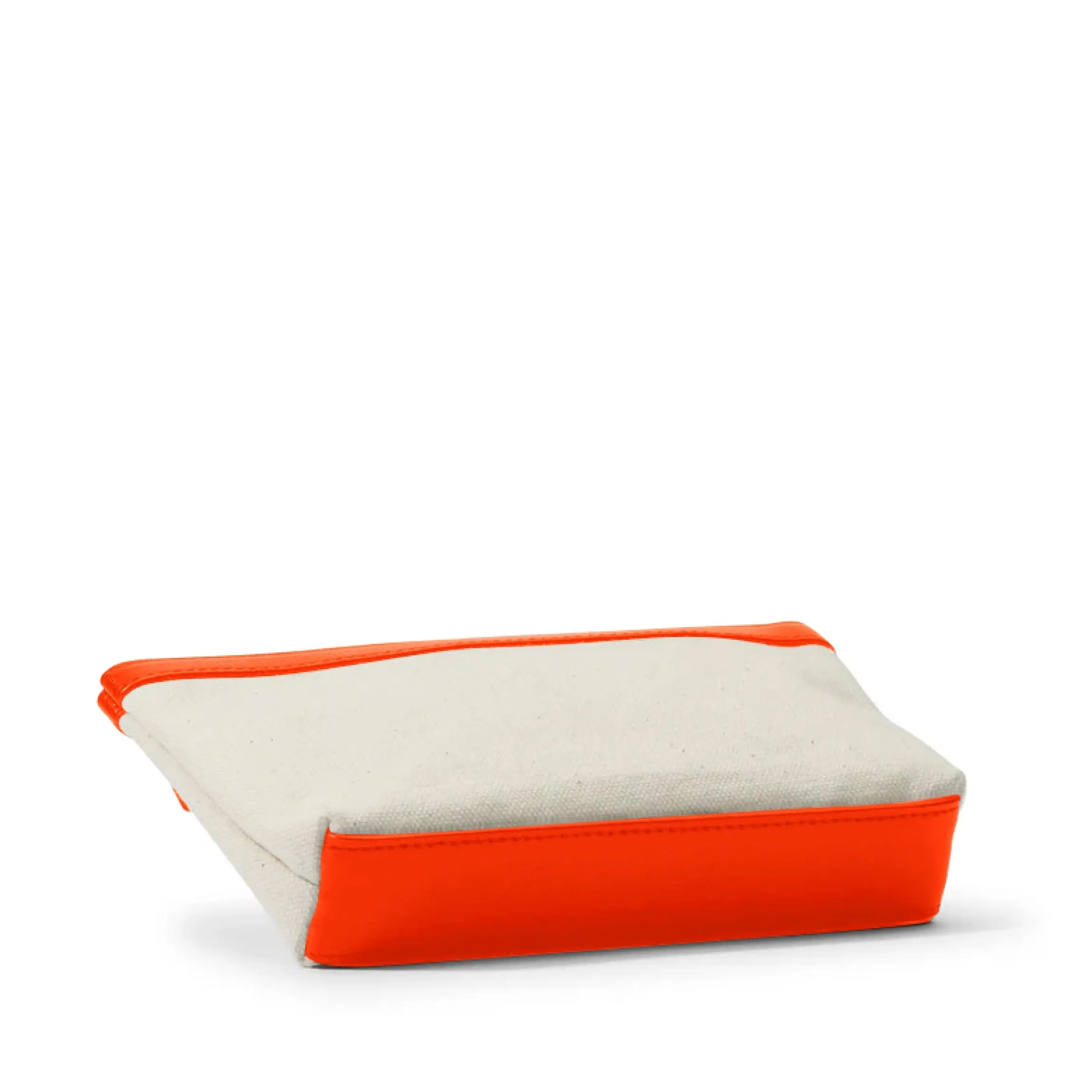 Small Accessories Pouch in Canvas Natural Canvas/Clementine