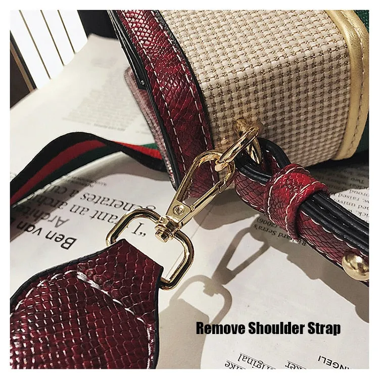 Small Crocodile Print Flap Bags