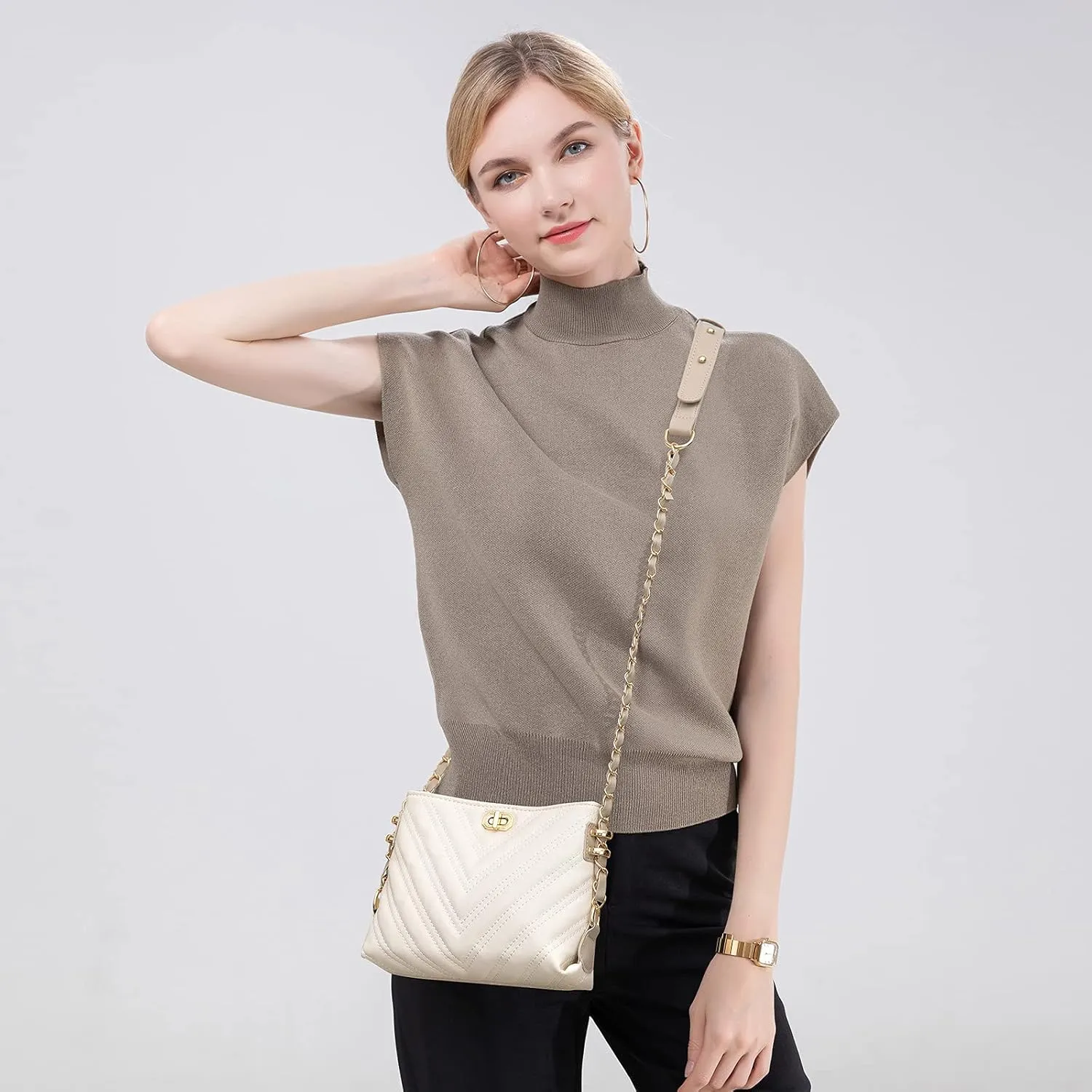 Small Crossbody Bags for Women Purses Fashion Leather Lightweight Handbags Shoulder Bag
