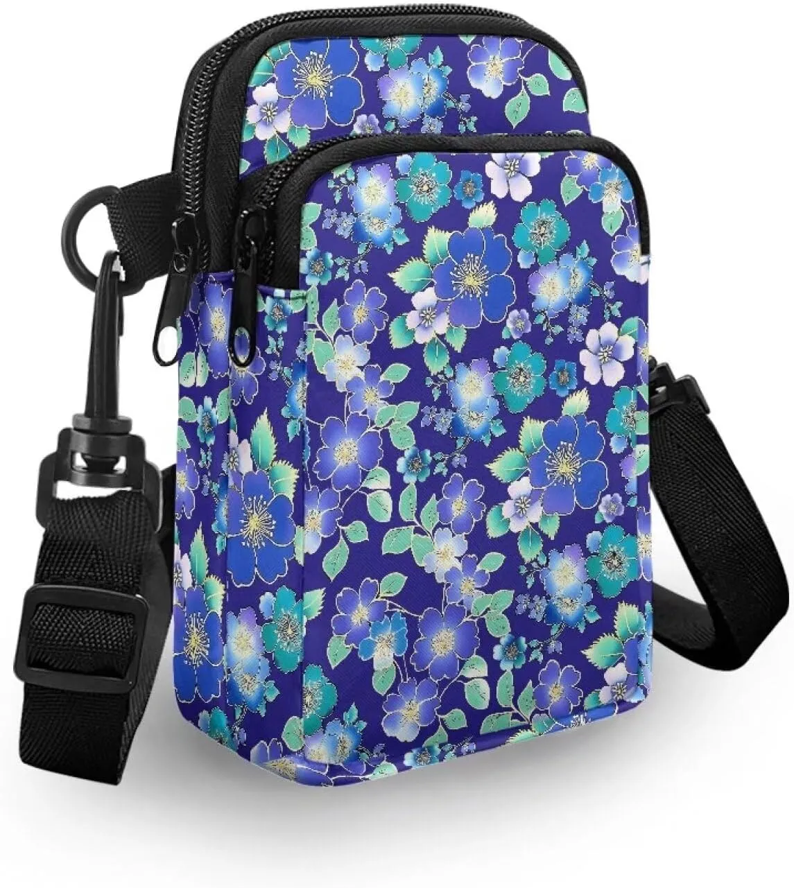 Small Crossbody Purse Butterfly Zipper Cell Phone Bag, Puppy Dog Print Mini Shoulder Purse Bags with Shoulder Strap