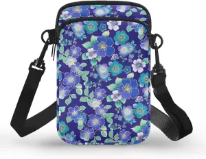 Small Crossbody Purse Butterfly Zipper Cell Phone Bag, Puppy Dog Print Mini Shoulder Purse Bags with Shoulder Strap