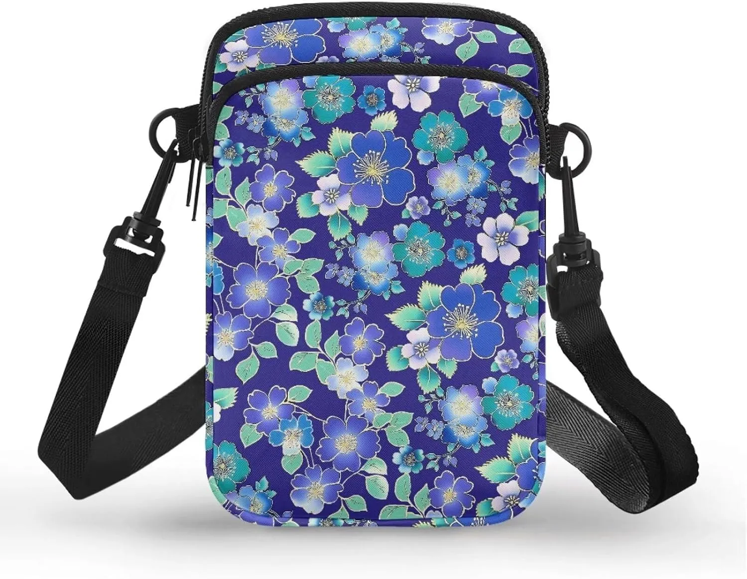 Small Crossbody Purse Butterfly Zipper Cell Phone Bag, Puppy Dog Print Mini Shoulder Purse Bags with Shoulder Strap