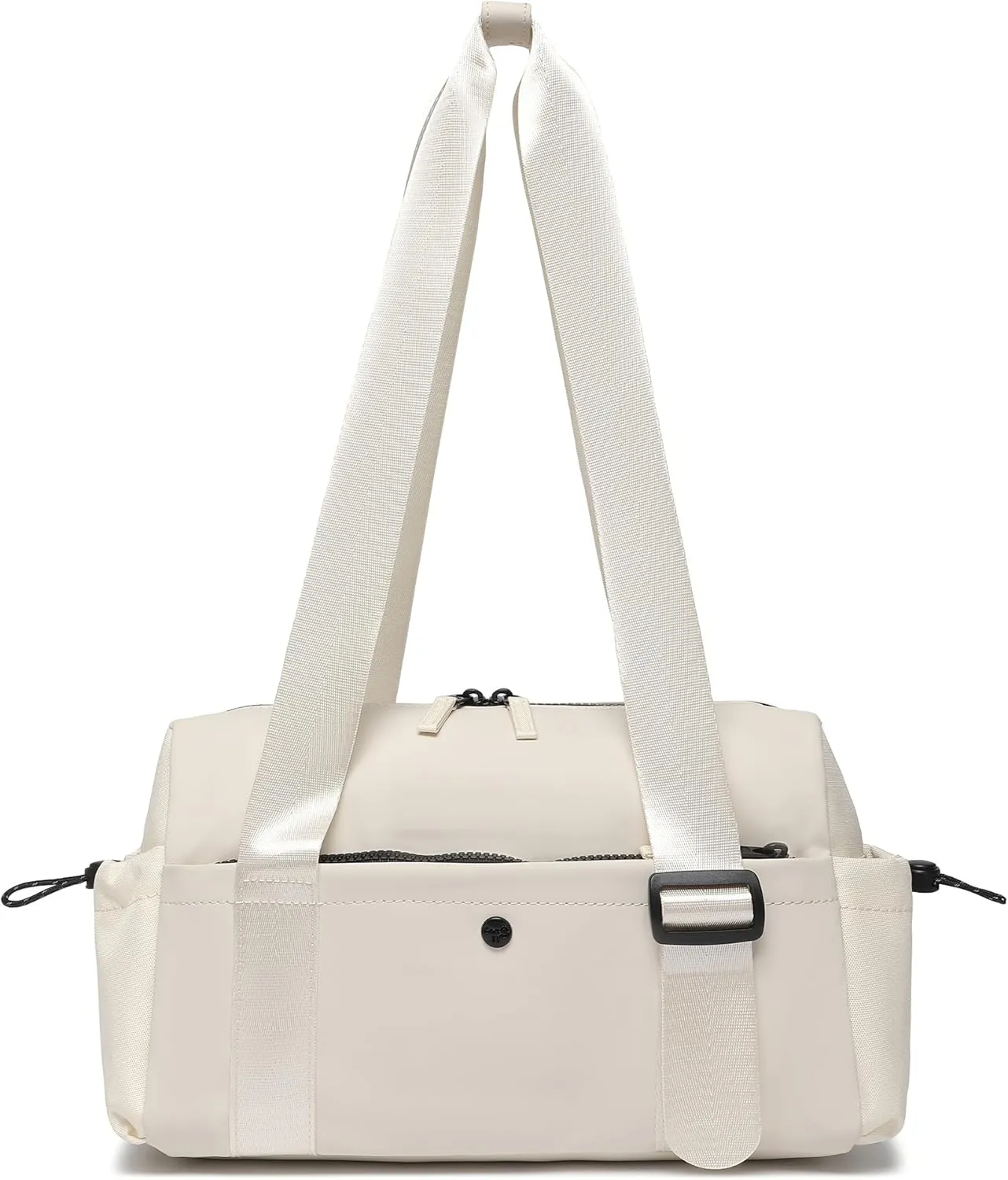 Small Gym Bag For Women Mini Gym Duffle Bag with Wet Compartment Waterproof Sports（Beige Small）
