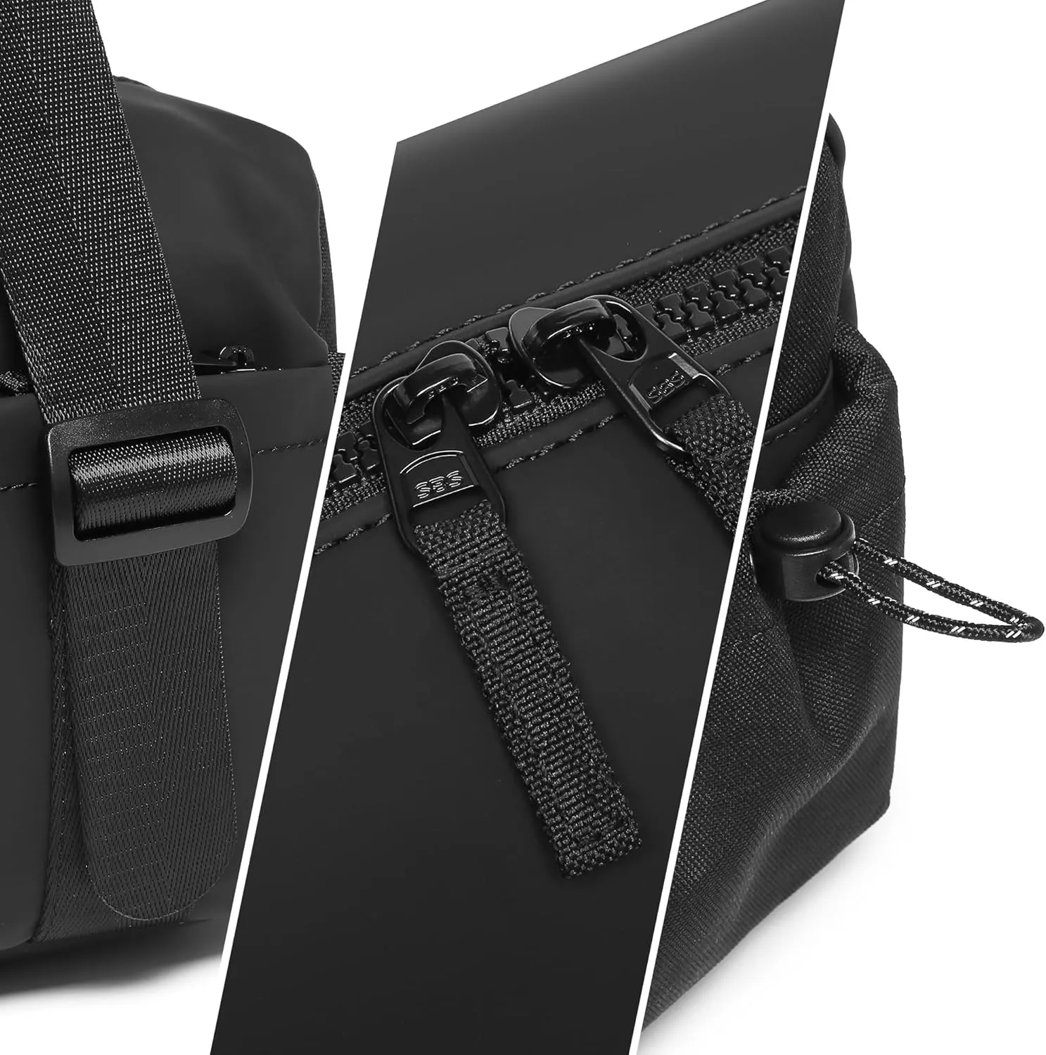 Small Gym Bag For Women Mini Gym Duffle Bag with Wet Compartment Waterproof Sports（Black Medium）