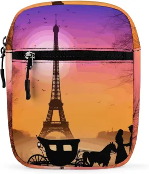 Small Satchel Purse Mini Shoulder Bag Personalized Valentine Paris Tower Print Crossbody Bags For Women Men