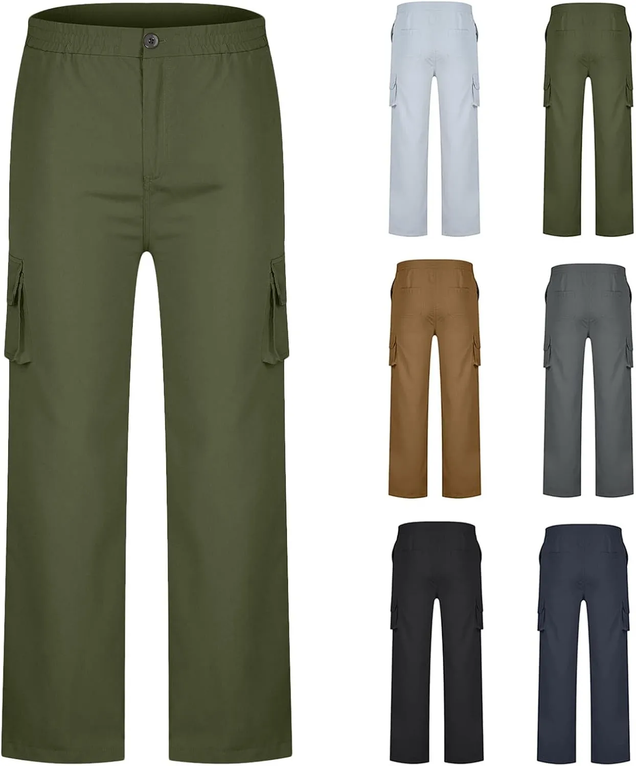 SMIDOW Plus Size Cargo Pants for Women Casual Loose Military Army Combat Work Pant Trousers with Pockets
