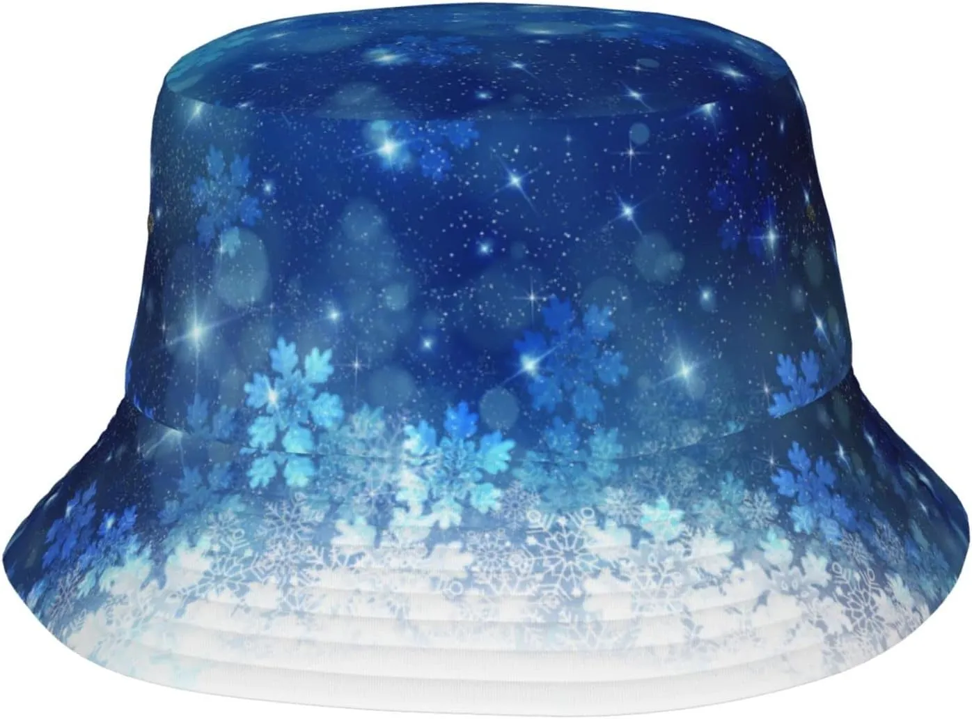 Snowflakes Bucket Hats for Women Summer Sun Beach Travel Outdoor Fishing Cap Men Bucket Hat