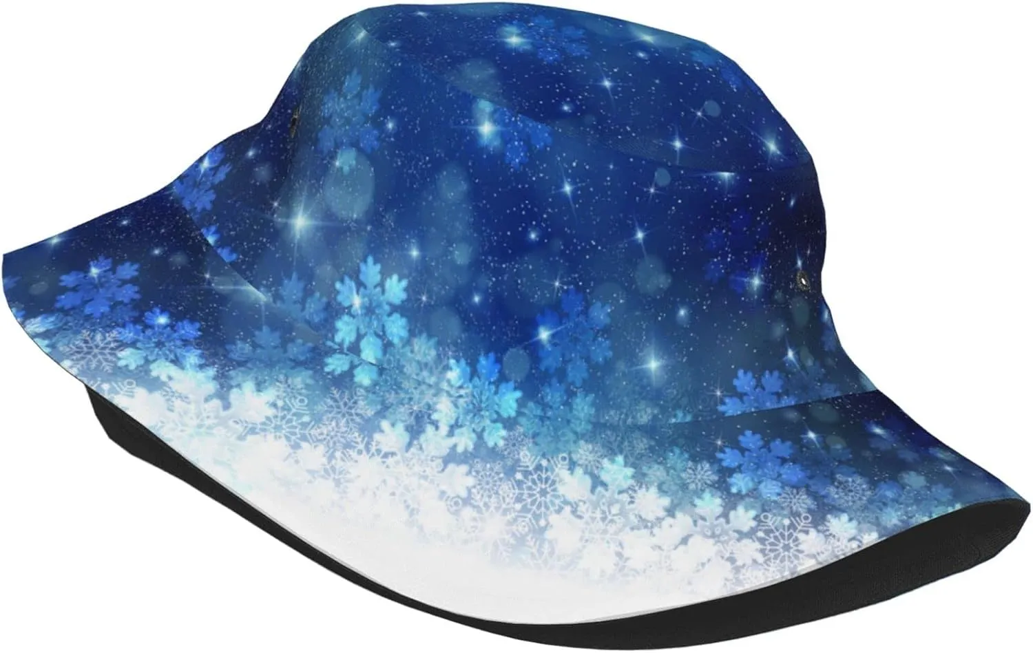 Snowflakes Bucket Hats for Women Summer Sun Beach Travel Outdoor Fishing Cap Men Bucket Hat