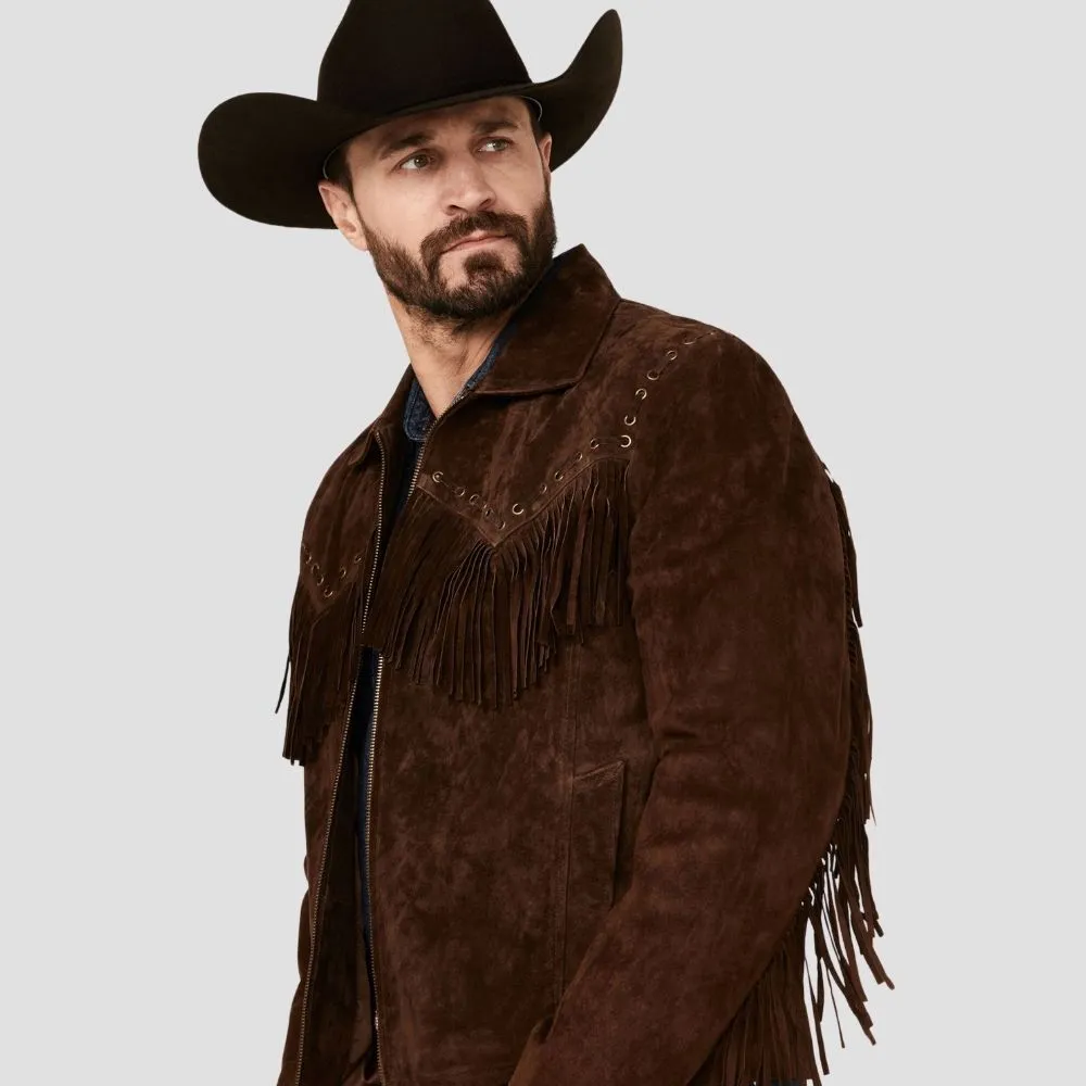 Soft Cowboy Fringe Suede Leather Jacket For Comfort And Warmth