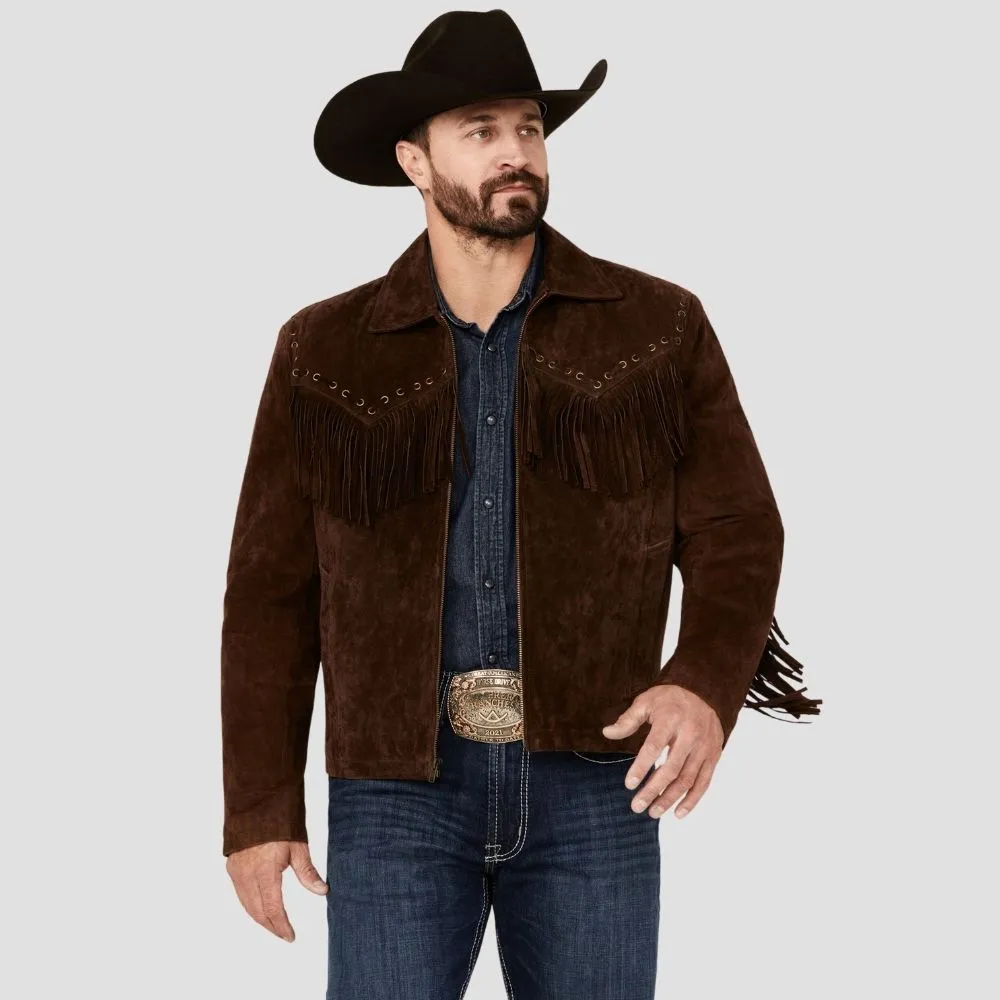 Soft Cowboy Fringe Suede Leather Jacket For Comfort And Warmth