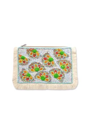 Sparkle Garden Hand Beaded Embellished Clutch