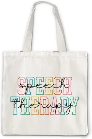 Speech Therapy Tote Bag - Speech Language Pathologist Canvas Tote Bag, Slp Canvas Shoulder Bag for Women, Slp Gifts for Speech Language Pathologist, Speech Pathologist Gifts