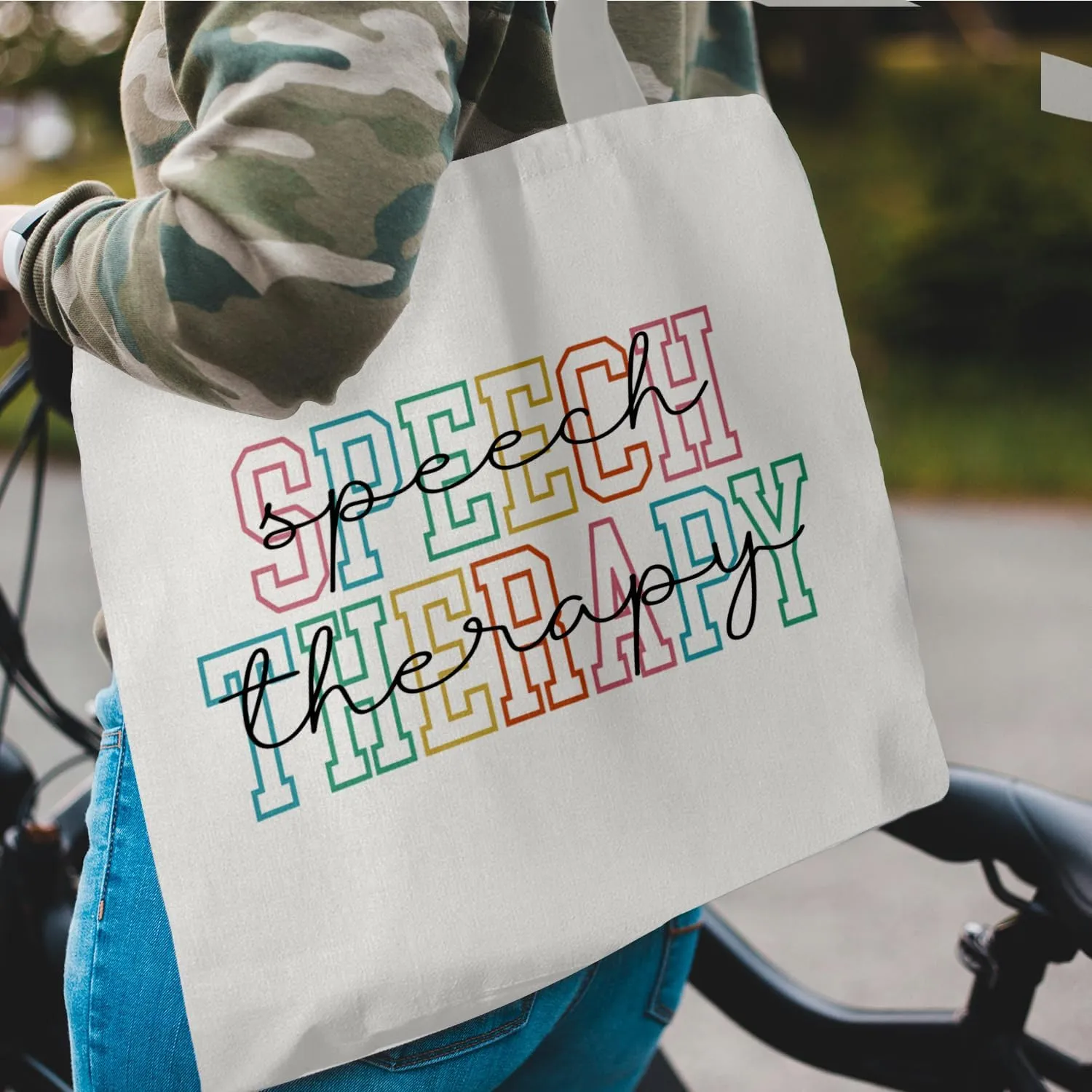 Speech Therapy Tote Bag - Speech Language Pathologist Canvas Tote Bag, Slp Canvas Shoulder Bag for Women, Slp Gifts for Speech Language Pathologist, Speech Pathologist Gifts