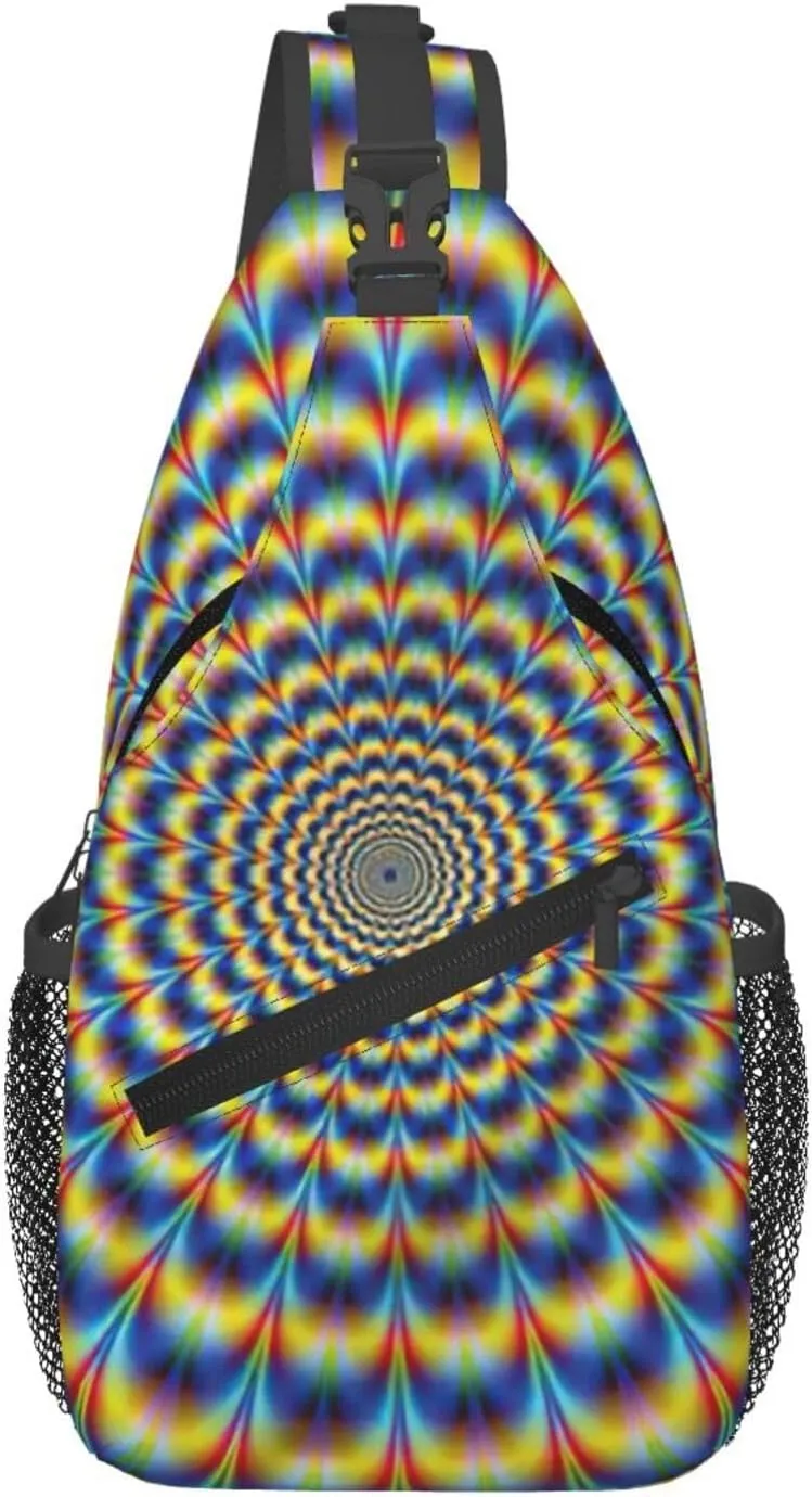 Spiral Optical Illusion Gif Print Stylish and Practical Crossbody Bag for All Your Travel and Daily Use