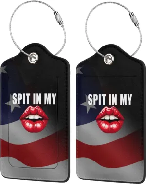 Spit in My Mouth 2 Leather Luggage Tags for Bags Gifts for Men Women5